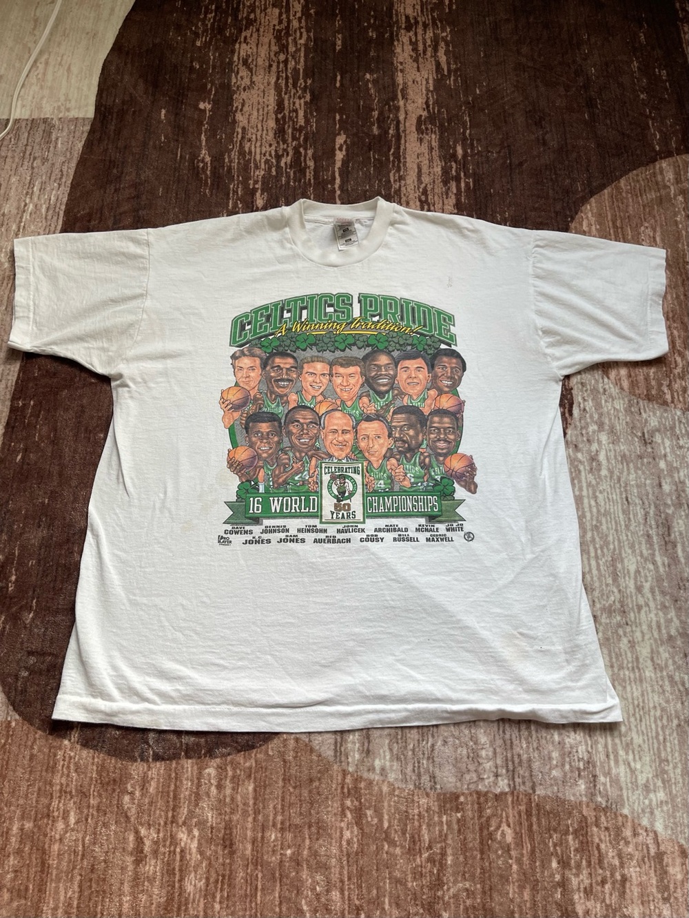 90s Boston "Celtics Pride" 16 World Champions Tee
